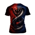 thumbnail image 2 of Rebaike 3D Cobra Snake T Shirt Serpent Graphic Tee Yin Yang Style All Over Print Shirt for Men Women Streetwear Fashion, 2 of 7