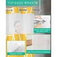 thumbnail image 4 of No Hook Shower Curtain with Snap in Liner, Abstract Geometric White Line Yellow Texture Hotel Shower Curtains for Bathroom, Washable Shower Curtain Liner Set with Mesh Top Window, 60"x72", 4 of 6