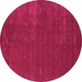 thumbnail image 1 of Ahgly Company Indoor Round Abstract Pink Contemporary Area Rugs, 3' Round, 1 of 4
