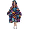 thumbnail image 6 of Wehilion 6-12YR Oversized Sweatshirt Hooded Blanket Sherpa Hoodie for Girls Boy Wearable Blanket Hoodie for Kids, 6 of 6