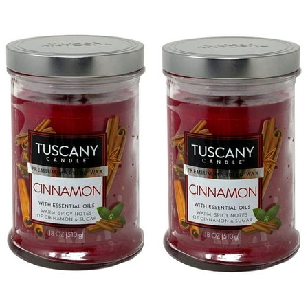 Tuscany Candle 18oz Scented Candle, Cinnamon 2-Pack