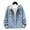 Blue White 3XL, variant on Men Denim Jacket Ripped Button Closure Solid Color Streetwear Spring Autumn Outerwear Loose Holes Jeans Coat for School