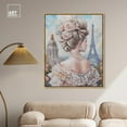 thumbnail image 3 of Rococo Flowers II Canvas Glamorous Feminine Wall Art by Art Remedy, Gold Frame, 36" x 45", 3 of 7