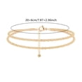 thumbnail image 2 of Women's Anklets, Waterproof Layered Ankle Bracelets Set - Chain with Charm, Trendy Summer Beach Jewelry Gifts for Her, Mom, Wife, Girlfriend, Mother's Day, 2 of 4