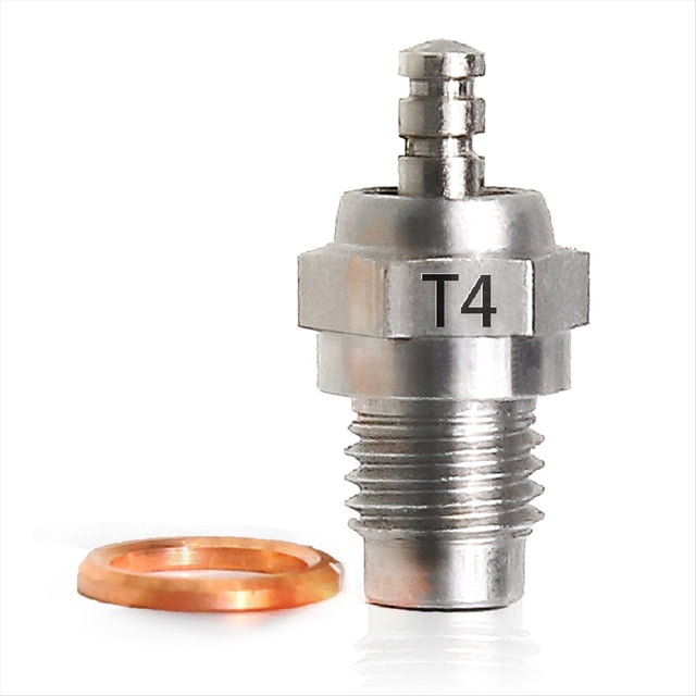 1 Bujía Incandescente T4 de Repuesto para Motores de Nitro de Control Remoto para /// Redcat 1/8 1/10 para Coches y Camiones
