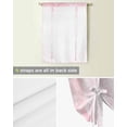 thumbnail image 5 of Pink Boho Tie Up Curtains for Kitchen Bathroom Bedroom Windows 45 Inch Length, Vintage Floral Contemporary Art Balloon Drape Curtains Shade Rod Pocket Drapery Curtain Panel, 42"x45", 5 of 7