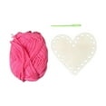 thumbnail image 3 of Cesta de madera resistente con hilo para hacer bolsos, cesta de ganchillo DIY Hilo rosa, 3 of 9