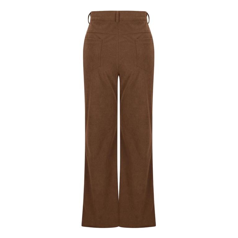 GUZOM Mens Corduroy Flare Pants, Retro 70s Inspired Bell Bottom