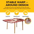 thumbnail image 4 of Red Valentine's Day Table Cloths for 4 Foot Rectangle Tables, Vintage Love Heart Roses Truck Gnomes Patio Waterproof Elastic Fitted Tablecloths, Washable Rectangular Table Cover for Camping, 4 of 8