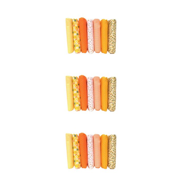 Cateissary 7 Pieces Sewing Fabric Cotton Square Manual Cloth Quilt Patch Crafts Soft Handbag Flower Quilting DIY Type2 NO2