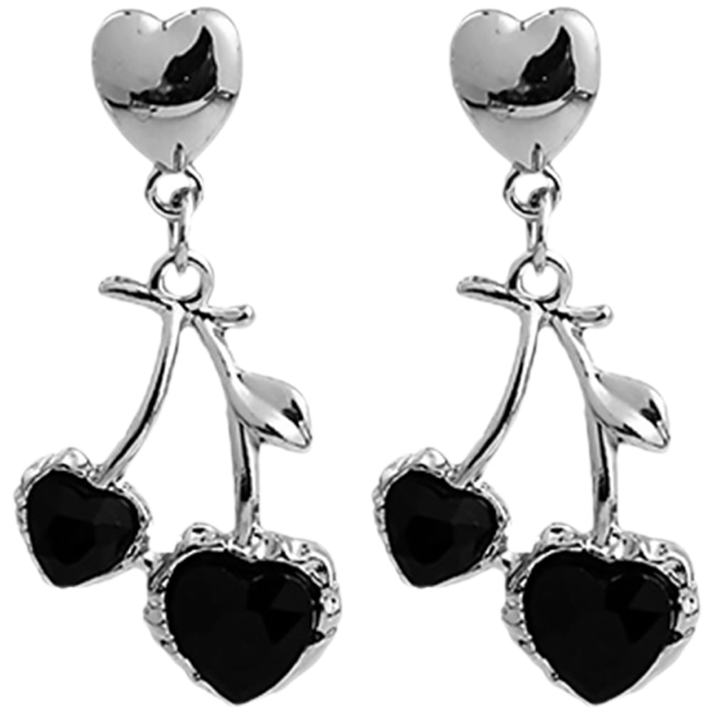 NUOLUX 1 Pair Heart Cherry Charm Earrings Dangle Earrings Women