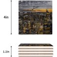 thumbnail image 3 of FMSHPON Manhattan Night Scene Rustic Wooden Plank Set of 6 Coaster for Drinks, Absorbent Ceramic Stone Coasters Cup Mat with Cork Base for Home Kitchen Room Coffee Table Bar Decor, 3 of 4