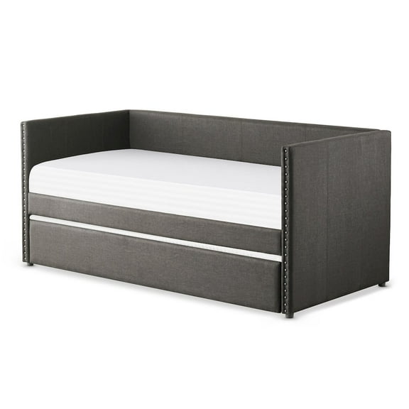 Lexicon Therese Fabric Daybed with Trundle in Gray