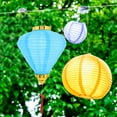 thumbnail image 2 of MRLESS Vintage Oval Hanging Lantern for Outdoor Decoration, Traditional Cloth Lantern Ideal for Spring Festival and New Year Celebrations, 2 of 9