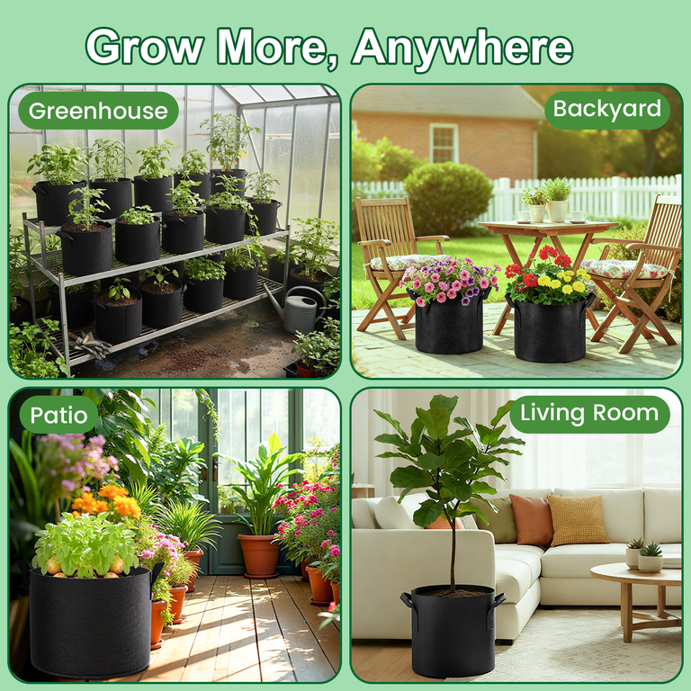 Xueyu 5-Pack 5 Gallon Grow Bags with Plant Labels photo 7