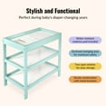 thumbnail image 4 of Dream On Me Ridgefield 2 Shelf Changing Table, New Zealand Pinewood, Mint and White, 4 of 6
