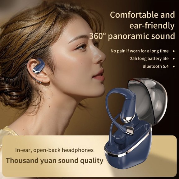 Open wireless bluetooth headset bone conduction headset waterproof anti-fall HiFi stereo wireless headset