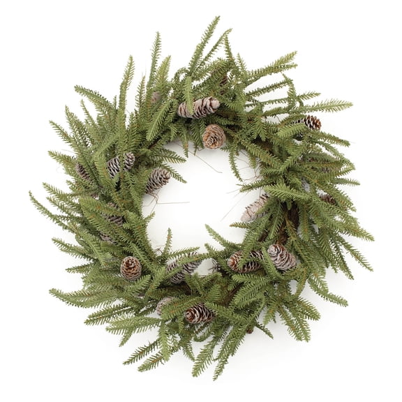 Melrose Pine and Pinecone Artificial Christmas Wreath - 24” - Unlit