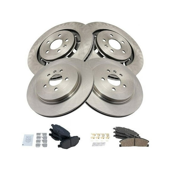 Front and Rear Brake Pad and Rotor Kit - Compatible with 2013 - 2019 Ford Explorer 2014 2015 2016 2017 2018