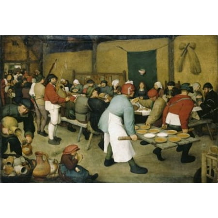 Kunsthistorisches Museum Vienna The Peasants Wedding 1568 Pieter Bruegel the Elder (ca1525-1569Flemish) Oil on Wood Panel Kunsthistorisches Museum Vienna Austria Canvas Art - Pieter Bruegel (18 x 24) ()