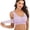 Purple, variant on Women Seamless Cross Front Side Buckle Lace Sports Bras Yoga Running Bras Workout Gym Bra, Beige, XL