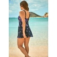 thumbnail image 2 of Swim 365 Women's Plus Size Princess-Seam Swim Dress, 2 of 5