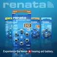 thumbnail image 3 of Renata Size 312 Zinc Air 1.45V Hearing Aid Battery (6 Pack), 3 of 5