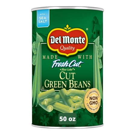 Del Monte Blue Lake Cut Green Beans, Canned Vegetables, 50 oz Can