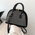 thumbnail image 4 of Bolsa hobo de PU para mujer, a la moda, para viajes, vacaciones, diario (negro) Likrtyny Para Estrenar, 4 of 9