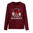 thumbnail image 3 of EQWLJWE Hoodies for Teen Girls Cute Gnome Print Pullover Gnome Print Long Sleeve Loose Valentine's Day Tops, 3 of 4