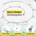 thumbnail image 4 of ChainsHouse Sterling Silver Choker Necklace for Women 925 Dainty Star Chain Minimalist Jewelry for Birthday Mother's Day Gift(Box), 4 of 8