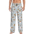 thumbnail image 2 of Kdxio Carrot Rabbit Print Men's Sleep Pajama Pant Lounge Pants with Pockets, 2 of 8