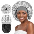 thumbnail image 2 of Yoyauz Satin Hat Sleep Hair Cap - Silk Hat, Suitable For Various Hairstyles, Equipped With Elastic Soft Band For Hair Care, 2 of 6