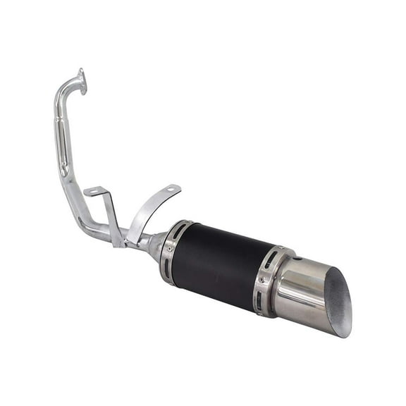 AlveyTech Short Performance Exhaust System for GY6 150cc Scooters & Go-Karts (Black)