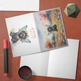 thumbnail image 4 of Welcome Spring Fairy Portuguese Water Dog in Flower Meadow 7x5in Folded Greeting Card PWD Portie Fishing Dog Lover Single Note Card with Envelope - 13002, 4 of 5