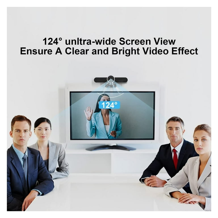 Conference USB 1080P Web Camera 124° Wide Angle Webcam With