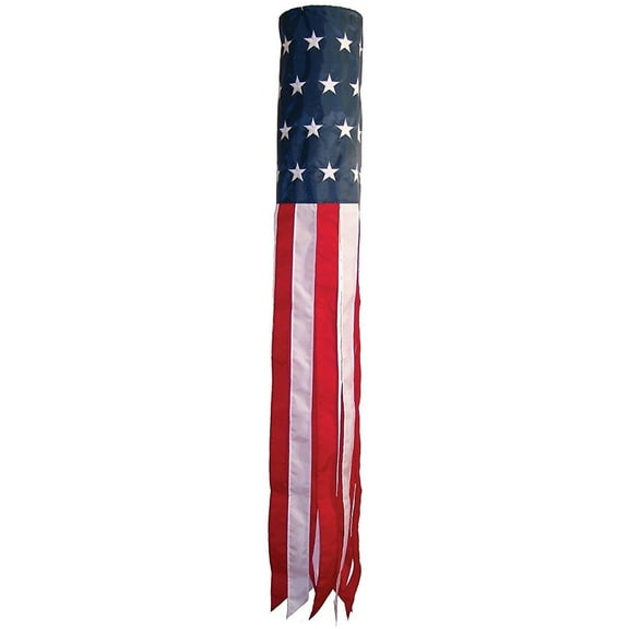 Embroidered Stars American Flag Windsock 60" Show USA Patriotic Support 100D