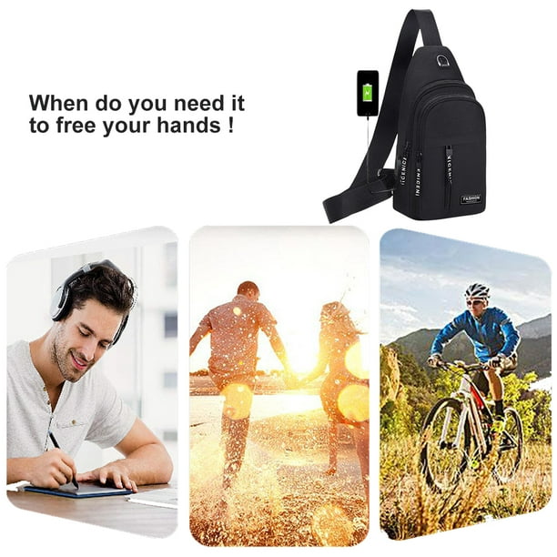Riñoneras informales para hombre, riñoneras seguras, accesorios para deportes al aire libre (negro) Ndcxsfigh Para Estrenar