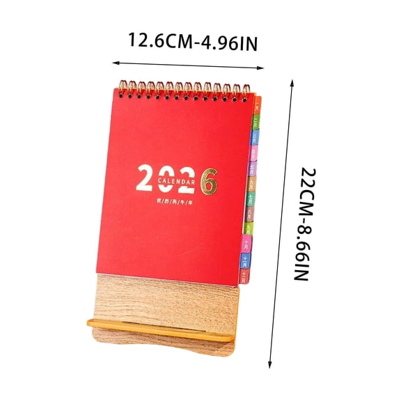 A 2026 Vertical Paper Desk Calendar Mini Office Desktop Date Planner For Scheduling Yearly Organization