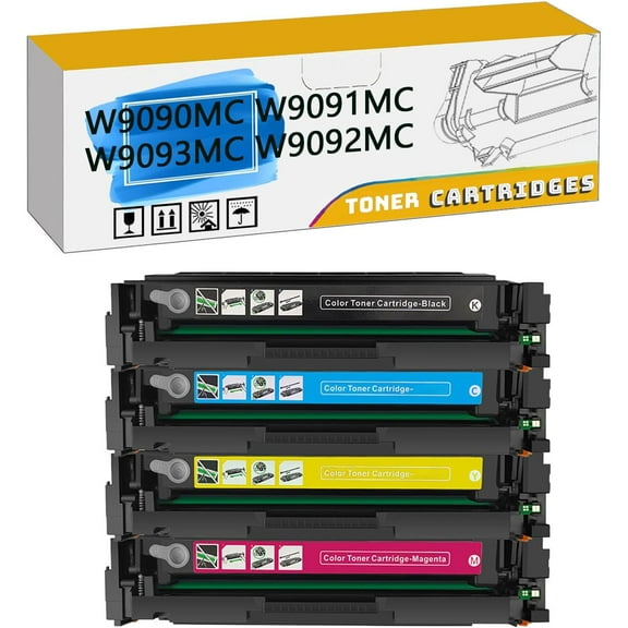 W9090MC W9091MC W9093MC W9092MC Toner Cartridge, Compatible for HP Color Laserjet Managed E45028dn MFP E47528f Printers【High Print Volume with Chip】