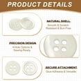 thumbnail image 3 of Uxcell Natural Shell Sewing Buttons, 4 Holes Mother of Pearl Shell Round Sewing Buttons for DIY Crafts 12.5 mm & 25 Pack & White/Blue, 3 of 7