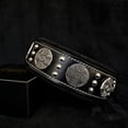 thumbnail image 5 of The Maximus Black/Silver Leather Dog Collar for Large Dog Breeds, 5 of 5