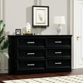 thumbnail image 2 of Tookss 6 Drawer Dresser, Chest Of Drawers, Floor Storage Drawer Cabinet, Wood Chest Of Drawers Anti-tip Device For Home Office Bedrooom, 47.6"Hx15.75"Wx28.9"H, 2 of 9