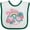 White and Green, variant on Inktastic Nonna Loves Me Girls Granddaughter Rainbow Girls Baby Bib
