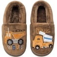 thumbnail image 4 of Plush Warm Slippers for Girls Boys Kids Toddlers Winter Fur Lined Indoor House Home Shoes, 4 of 13
