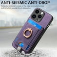 thumbnail image 2 of Dteck for iPhone 12 Pro Case, 2 in 1 Magnetic Wallet with Phone Grip, Compatible with MagSafe, Detachable Premium PU Leather Magnetic Case with Card Slots Ring Holder,Purple, 2 of 9
