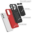 thumbnail image 2 of Dteck Case for Samsung Galaxy A25 5G with Detachable Card Holder Cover,Shockproof Rubber Kickstand Rugged Military Grade Protective Back Phone Case,Red, 2 of 9