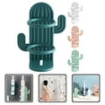 thumbnail image 5 of Soporte para cepillo de dientes eléctrico montado en la pared, 4 Uds., soporte para cepillo de dientes con forma de Cactus encantador, soporte para cepillo de dientes sin perforaciones, 5 of 5
