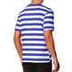 thumbnail image 3 of Camiseta de rayas INSPIRE CHIC para el Día del Padre para hombres, camiseta de manga corta, cuello redondo, casual, L, azul y blanco, 3 of 6
