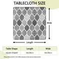 thumbnail image 2 of Black and White Geometric Quatrefoil Pattern Square Fitted Tablecloth with Elastic Edge,Square Table Cover,Washable Elastic Table Cover for Home Kitchen Party Decor 34"x34", 2 of 6